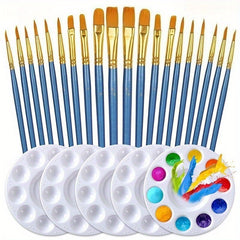 15pcs Watercolor Gouache Acrylic Painting Brush Set Art Nylon DIY Tools