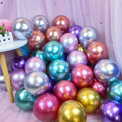 100pcs 5inch 12 Golden Metal Balloons Party Decoration Halloween Christmas