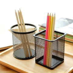 Iron Hollow Desktop Storage Pen Container Student Office Stationery