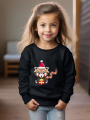 Toddler Kids Cartoon Christmas Animal Print Sweatshirt Top