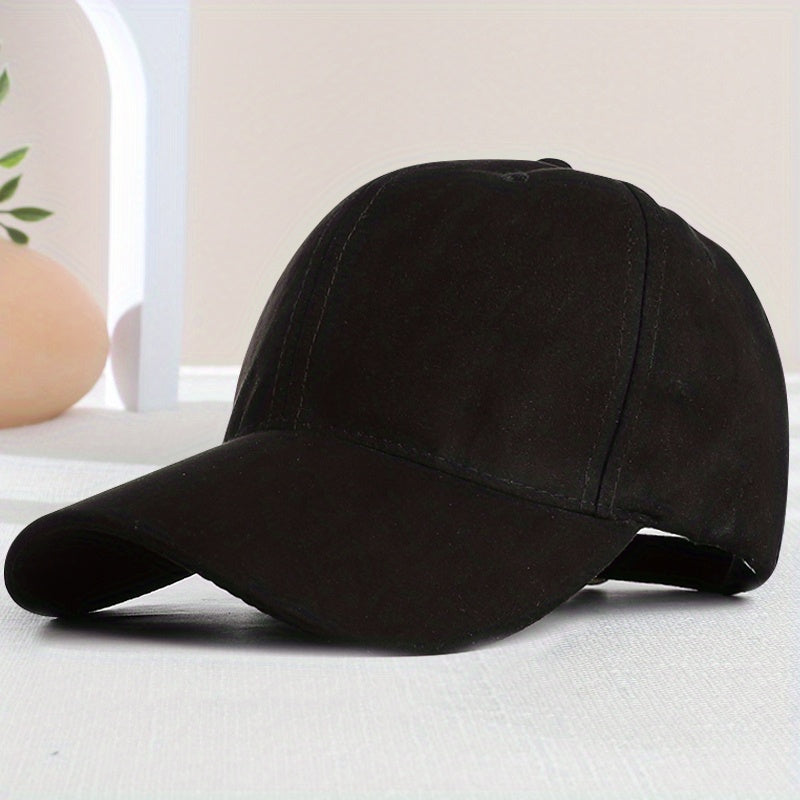 Suede Fleece Baseball Cap Sun Protection Hat
