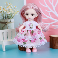 3inch Doll Costume For 1 12 BJD Doll Dress Up Dress Set
