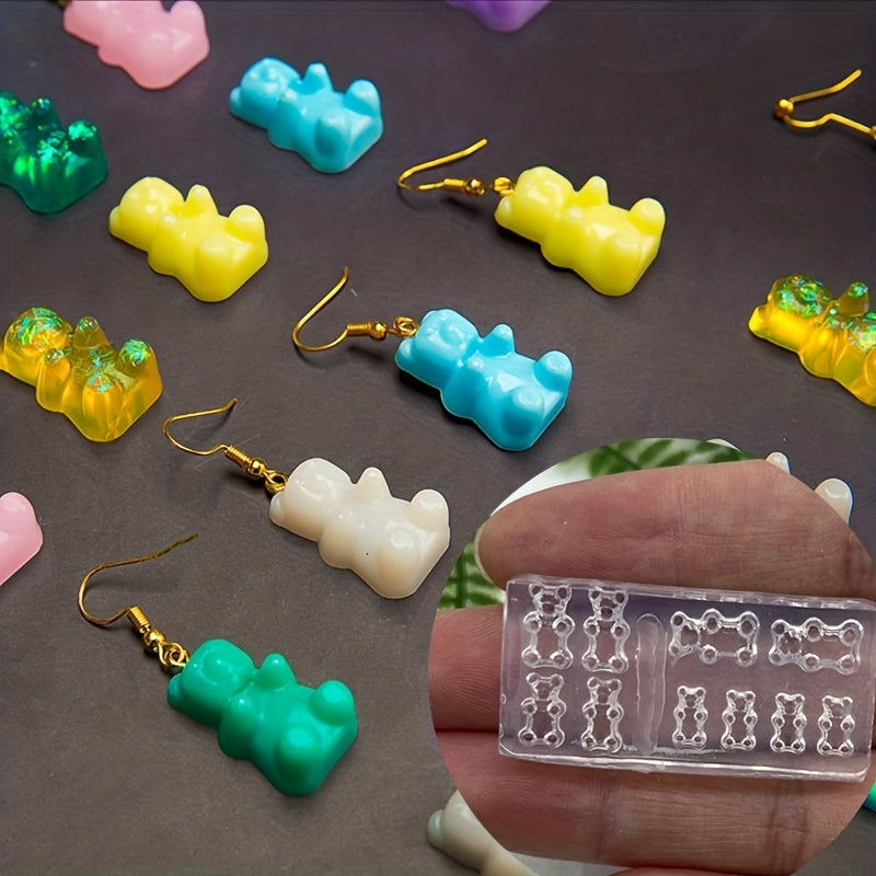 3D Silicone Bear Mold for Nail Art & Earrings