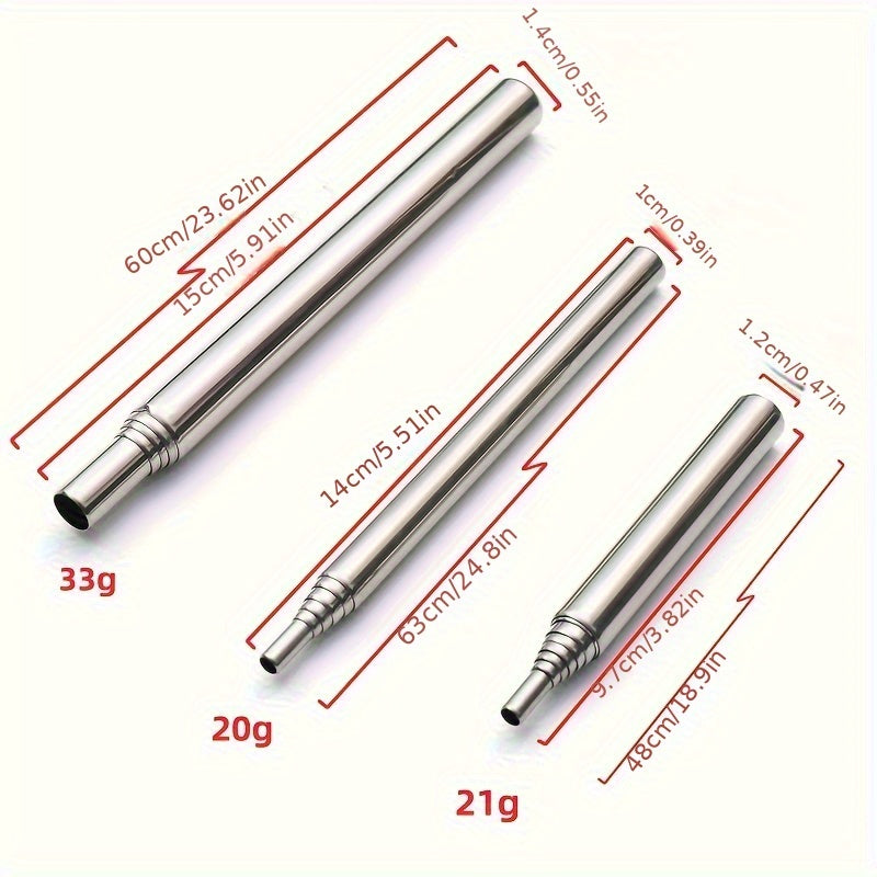 Stainless Steel Retractable Blowpipe for Outdoor Camping