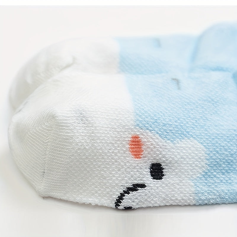 Girls Cartoon Bear Pattern Socks Casual Sport Socks Kids Breathable