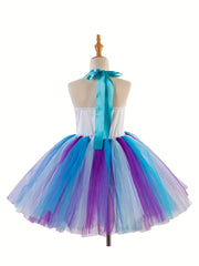 Unicorn Mermaid Tutu Dress with Headband for Girls