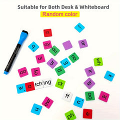 100pcs Magnetic Letters & Words Set Square Shape Educational Durable