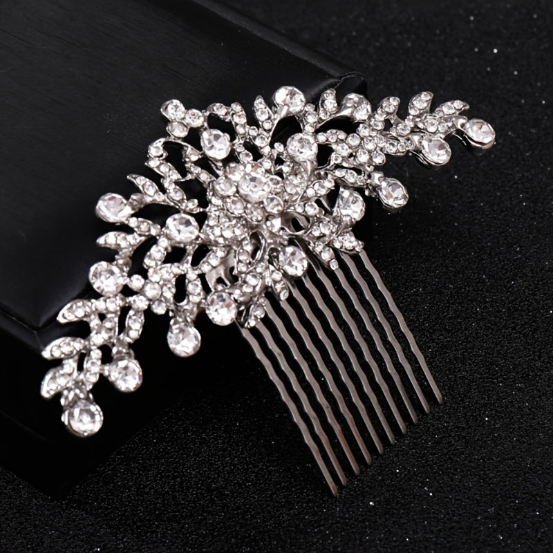 Crystal Leaf Hairpin Comb Clip Bridal Hair Accessories