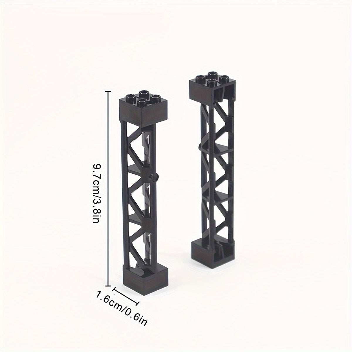 6pcs Train Track Tower Baseplate Support Stent Building Blocks Accessories