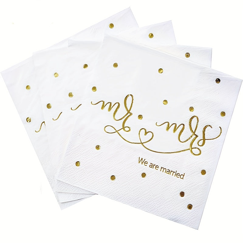 20pcs Wedding Cocktail Beverage Napkins for Table Decor