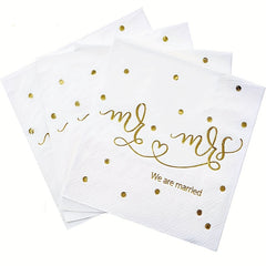 20pcs Wedding Cocktail Beverage Napkins for Table Decor
