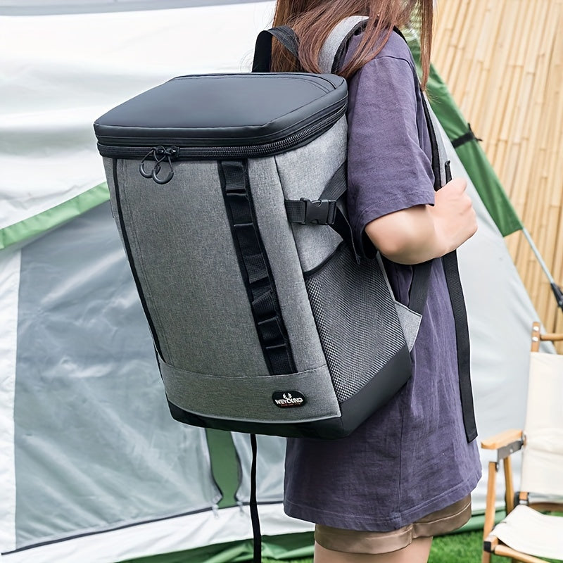 Large Capacity Red Wine Insulated Backpack for Outdoor Picnics