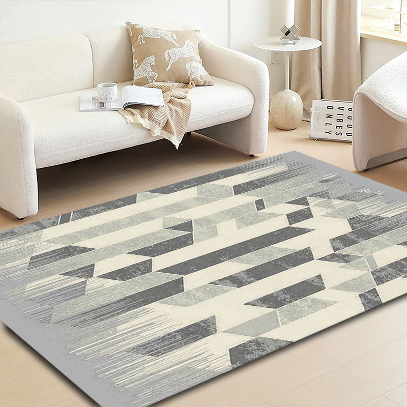 Nordic Minimalist Striped Floor Mat for Living Room and Bedroom