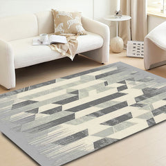 Nordic Minimalist Striped Floor Mat for Living Room and Bedroom