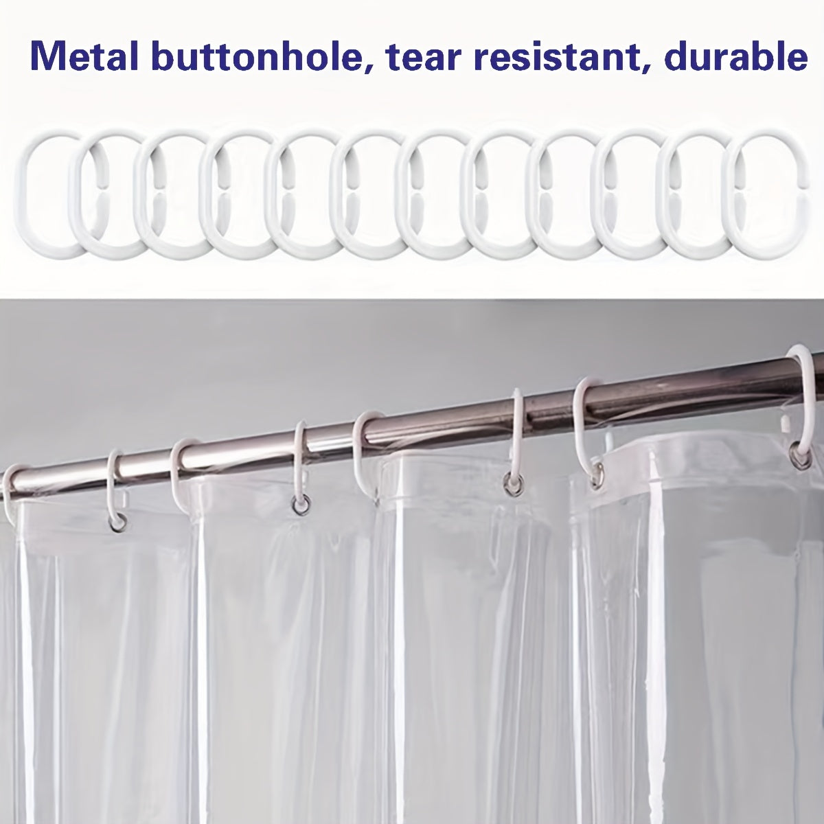 1pc Transparent Shower Curtain With 3 Magnets Vertical Sense Of Heavy Waterproof