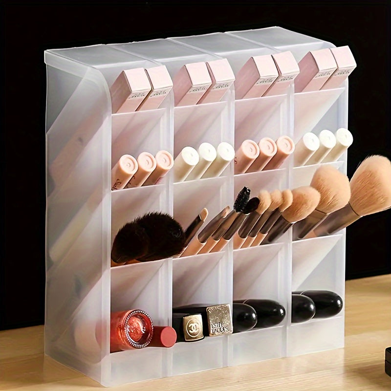4 Piece Pen Storage Box Desktop Pencil Makeup Brush Storage Rack