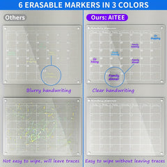 Magnetic Monthly Calendar & 6 Markers