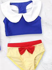 Girls Swimsuit Set with Matching Swim Cap - Summer Beach Fun