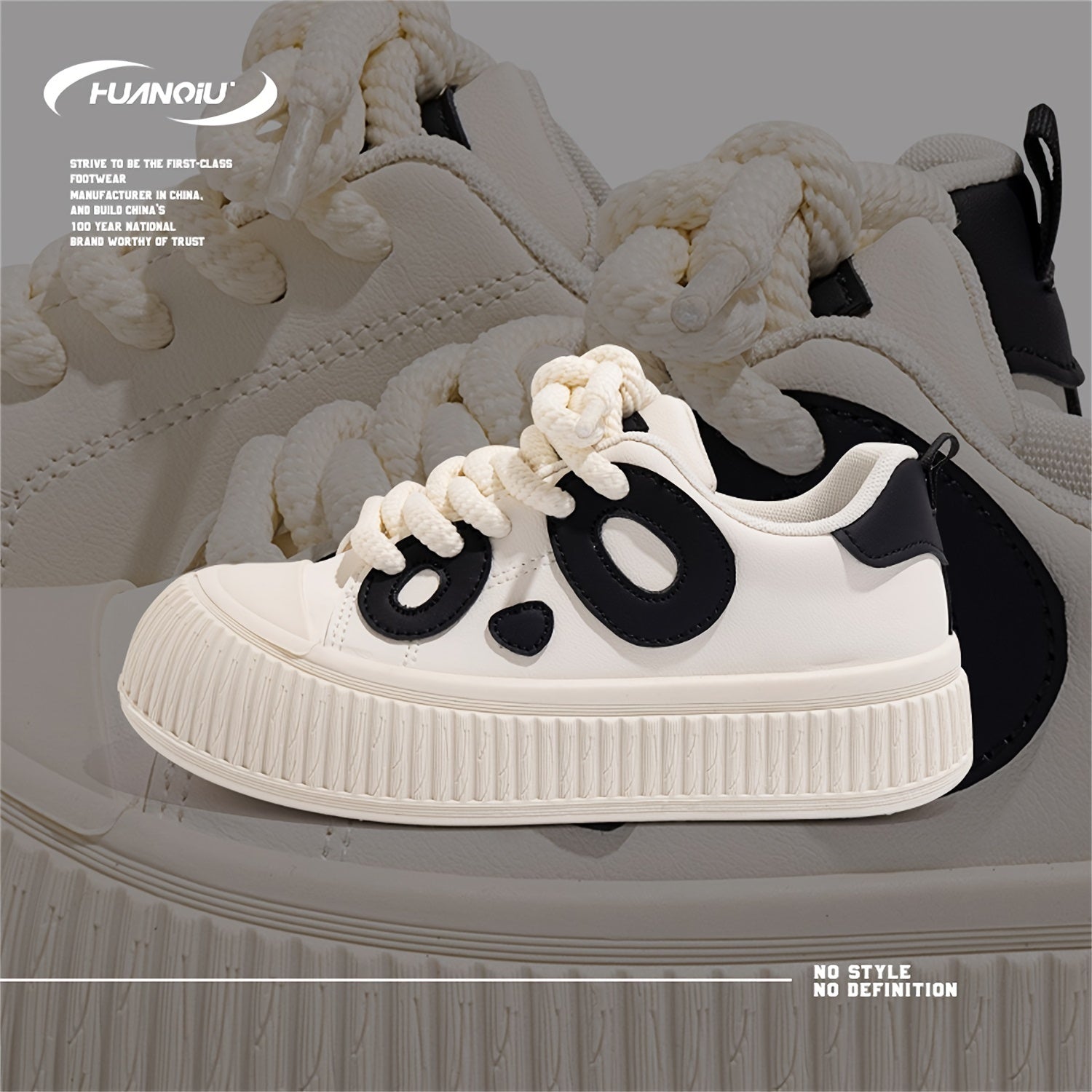 Panda Pattern Sporty Skate Shoes for Women