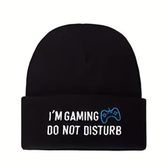 Letter Pattern Cotton Casual Beanie Knitted Winter Hat Men Women