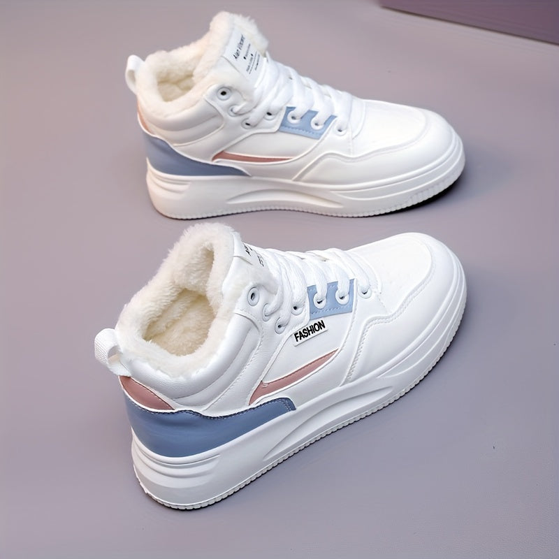 Plush Inner Lace-up Skate Shoes for Women
