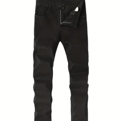 Men's Slim Fit Straight Leg Jeans Casual Street Style Medium Stretch Denim Pants
