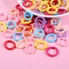 100pcs Mini Elastic Hair Bands Soft Ponytail Holders Hair Accessories