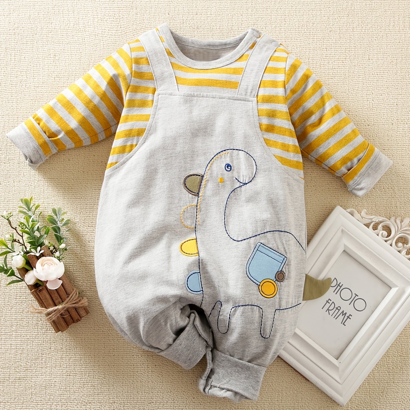Unisex Dinosaur Print Jumpsuit
