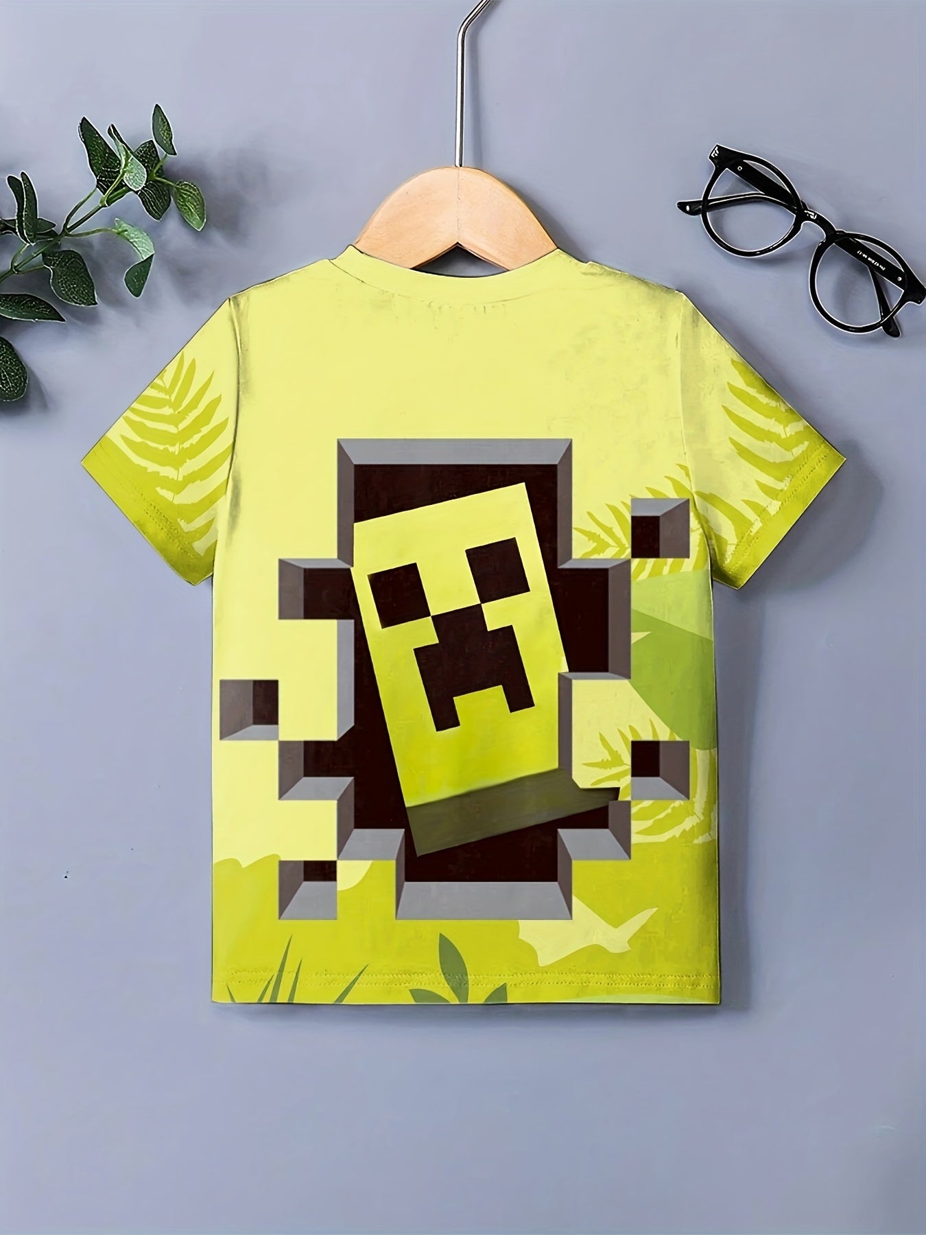 Girls 3D Monster Print Short Sleeve T shirt For Summer Party