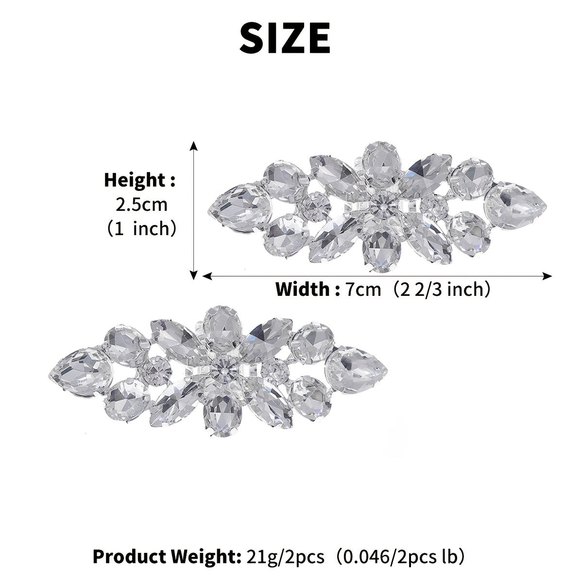 DIY Crystal Rhinestone Shoe Clips Wedding Party Shoe Decoration