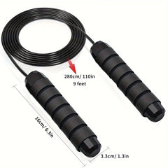 Adjustable Jump Rope With Foam Handles for Speed Training and Gym Workout