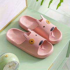 Cartoon Graphic Slippers Open Toe Home Shoes For Shower