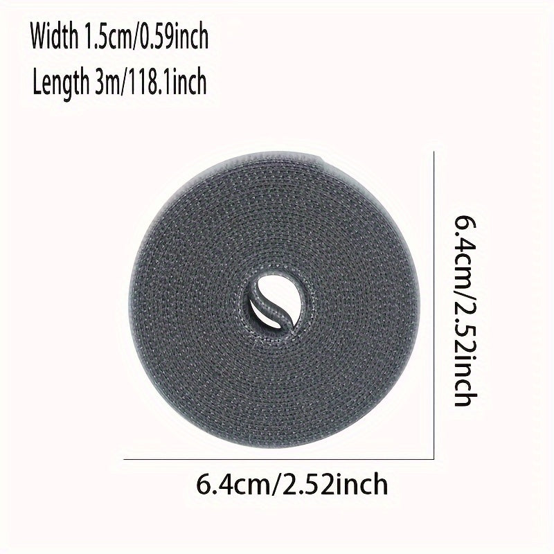 Adjustable Data Cable Tie 59in-118.1in With Magic Sticker