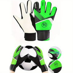2pcs Football Goalkeeper Gloves Full Finger Hand Protection