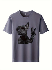 Skeleton Motorcycle Print Men's Quick Dry T-shirt