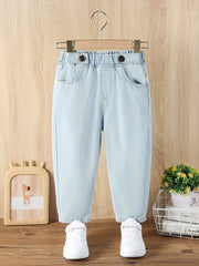 Boys Casual Denim Long Pants With Pocket Kids Clothing
