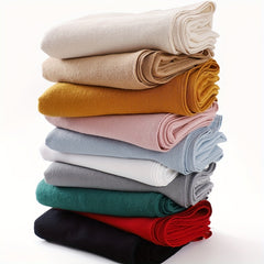 Solid Plain Hijab Casual Scarf Windproof Head Wrap for Women
