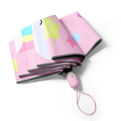 Kids Windproof Folding Auto Umbrella