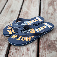 Men's Summer Alphabet Pattern Vacation Outdoor Rubber Flip flops