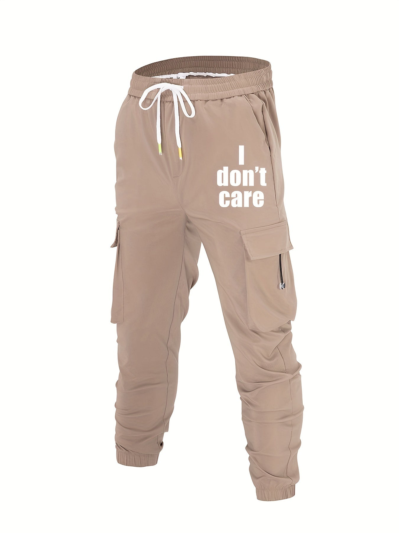 Men's Drawstring Cargo Joggers Outdoor Pants