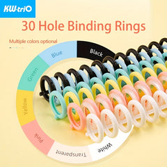 10pcs Detachable Buckle Loose leaf Binding Strip 30 hole Round Hole Coil Opening