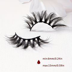 7 Pairs 5D Fishtail False Eyelashes Fluffy Wispy Makeup Extension 15mm