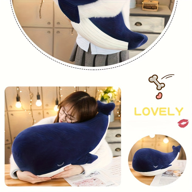 Whale Plush Toy Stuffed Animal Doll for Birthday Present or Home Decor
