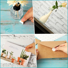 350pcs Double Sided Transparent Adhesive Stickers Waterproof Small