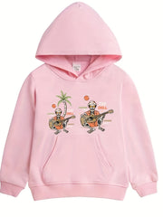 Guitar Skeletons Pattern Hoodie for Girls Halloween Party