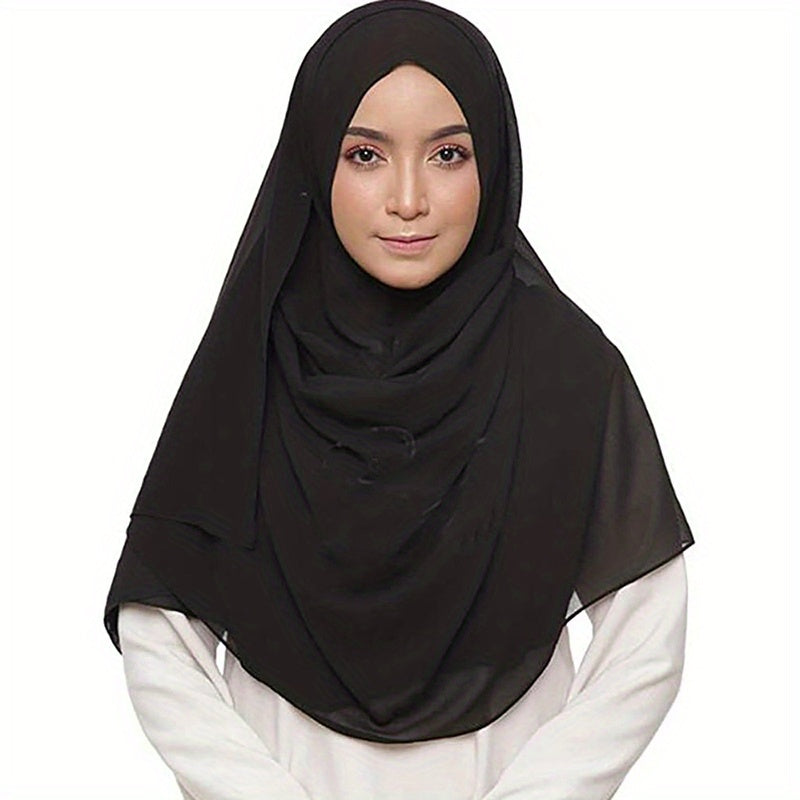 Chiffon Scarf Hijab Shawl Head Wrap Turban Windproof Beach Towel