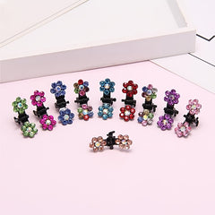 12pcs Glitter Rhinestone Mini Claw Clips Hairpin Hair Accessories