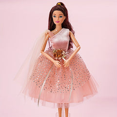 11in Doll Dress Clothing Change Doll Clothes Pink Wedding Growns Doll Outfit