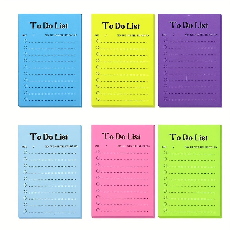 To Do Sticky Notes, 50 Sheets, Self-Adhesive, Assorted Colors