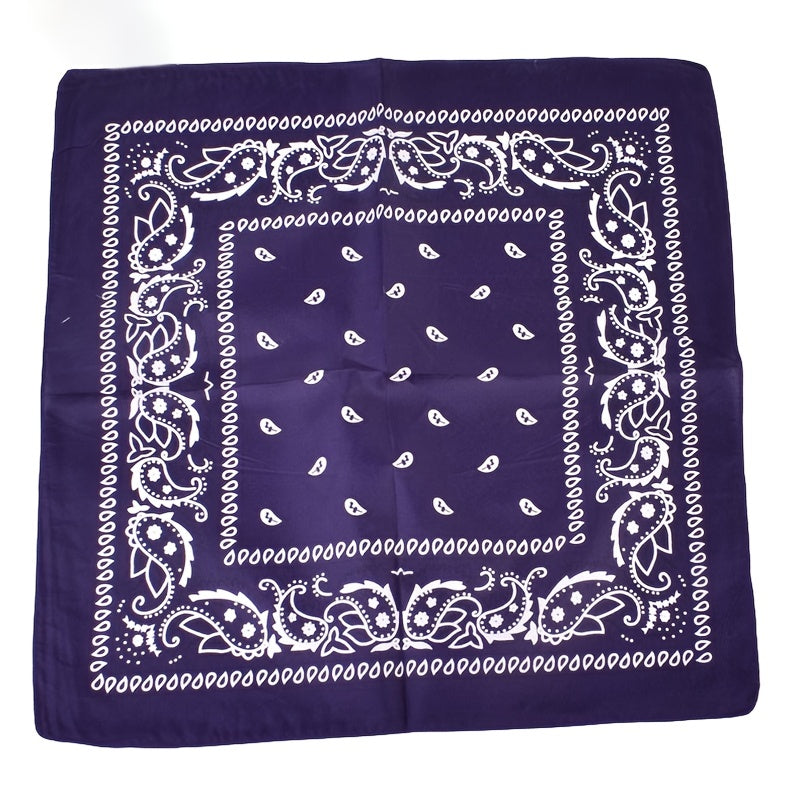 Flower Print Scarf Hip Hop Bandana Square Scarf Headband Sacrf